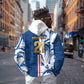 Cabo Verde Kopa di Mundu Custom Zip Hoodie Atlantic Waves Blue Edition