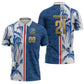 Cabo Verde Kopa di Mundu Custom Zipper Polo Shirt Atlantic Waves Blue Edition