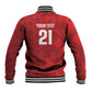 Cabo Verde Kopa di Mundu Custom Baseball Jacket Atlantic Waves Red Edition