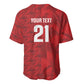 Cabo Verde Kopa di Mundu Custom Baseball Jersey Atlantic Waves Red Edition