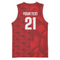 Cabo Verde Kopa di Mundu Custom Basketball Jersey Atlantic Waves Red Edition