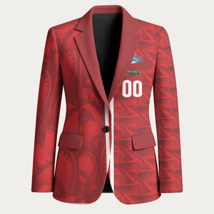 Cabo Verde Kopa di Mundu Custom Blazer Atlantic Waves Red Edition