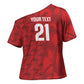 Cabo Verde Kopa di Mundu Custom Cross Shoulder Shirt Atlantic Waves Red Edition