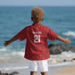 Cabo Verde Kopa di Mundu Custom Kid Hawaiian Shirt Atlantic Waves Red Edition LT9