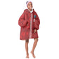 Cabo Verde Kopa di Mundu Custom Kid Wearable Blanket Hoodie Atlantic Waves Red Edition