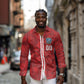Cabo Verde Kopa di Mundu Custom Long Sleeve Button Shirt Atlantic Waves Red Edition