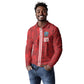 Cabo Verde Kopa di Mundu Custom Long Sleeve Polo Shirt Atlantic Waves Red Edition