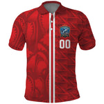 Cabo Verde Kopa di Mundu Custom Polo Shirt Atlantic Waves Red Edition