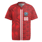 Cabo Verde Kopa di Mundu Custom Rugby Jersey Atlantic Waves Red Edition