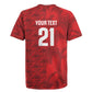 Cabo Verde Kopa di Mundu Custom Rugby Jersey Atlantic Waves Red Edition