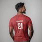 Cabo Verde Kopa di Mundu Custom T shirt Atlantic Waves Red Edition