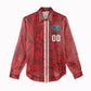 Cabo Verde Kopa di Mundu Custom Women Casual Shirt Atlantic Waves Red Edition