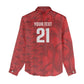 Cabo Verde Kopa di Mundu Custom Women Casual Shirt Atlantic Waves Red Edition