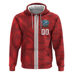 Cabo Verde Kopa di Mundu Custom Zip Hoodie Atlantic Waves Red Edition