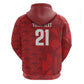 Cabo Verde Kopa di Mundu Custom Zip Hoodie Atlantic Waves Red Edition