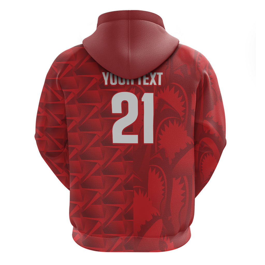 Cabo Verde Kopa di Mundu Custom Zip Hoodie Atlantic Waves Red Edition
