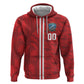 Cabo Verde Kopa di Mundu Custom Zip Hoodie Atlantic Waves Red Edition