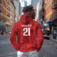 Cabo Verde Kopa di Mundu Custom Zip Hoodie Atlantic Waves Red Edition