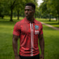 Cabo Verde Kopa di Mundu Custom Zipper Polo Shirt Atlantic Waves Red Edition