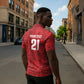 Cabo Verde Kopa di Mundu Custom Zipper Polo Shirt Atlantic Waves Red Edition