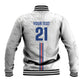 Cabo Verde Kopa di Mundu Custom Baseball Jacket Atlantic Waves White Edition