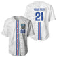 Cabo Verde Kopa di Mundu Custom Baseball Jersey Atlantic Waves White Edition