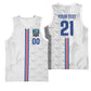 Cabo Verde Kopa di Mundu Custom Basketball Jersey Atlantic Waves White Edition