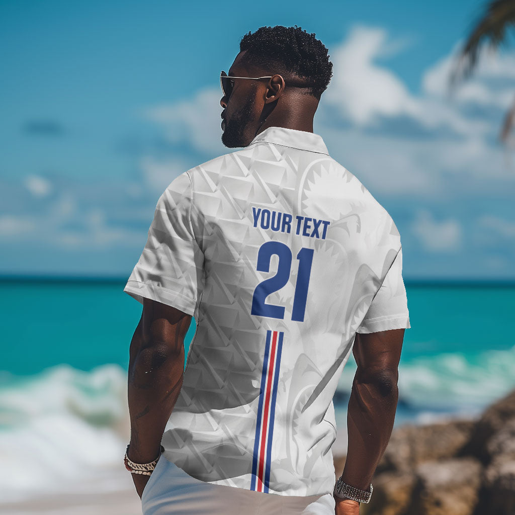 Cabo Verde Kopa di Mundu Custom Hawaiian Shirt Atlantic Waves White Edition