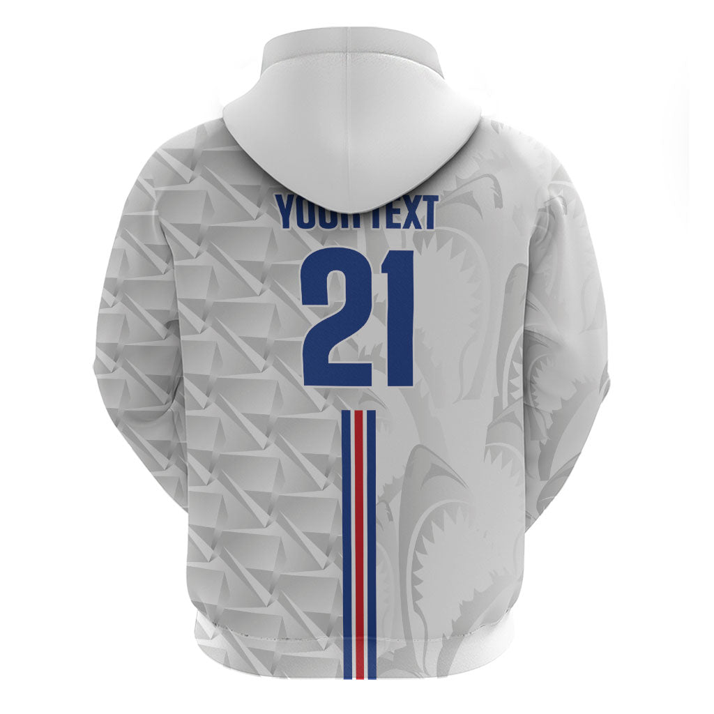 Cabo Verde Kopa di Mundu Custom Hoodie Atlantic Waves White Edition