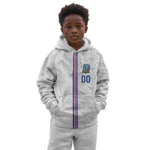 Cabo Verde Kopa di Mundu Custom Kid Hoodie Atlantic Waves White Edition
