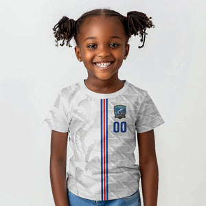 Cabo Verde Kopa di Mundu Custom Kid T shirt Atlantic Waves White Edition