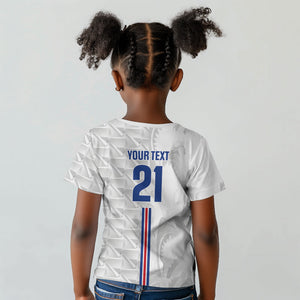 Cabo Verde Kopa di Mundu Custom Kid T shirt Atlantic Waves White Edition