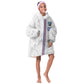 Cabo Verde Kopa di Mundu Custom Kid Wearable Blanket Hoodie Atlantic Waves White Edition