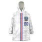 Cabo Verde Kopa di Mundu Custom Kid Wearable Blanket Hoodie Atlantic Waves White Edition