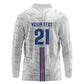 Cabo Verde Kopa di Mundu Custom Long Sleeve Polo Shirt Atlantic Waves White Edition