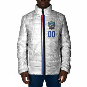 Cabo Verde Kopa di Mundu Custom Padded Jacket Atlantic Waves White Edition