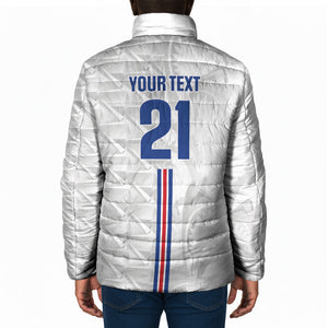 Cabo Verde Kopa di Mundu Custom Padded Jacket Atlantic Waves White Edition