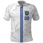 Cabo Verde Kopa di Mundu Custom Polo Shirt Atlantic Waves White Edition