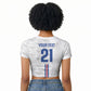 Cabo Verde Kopa di Mundu Custom Raglan Cropped T shirt Atlantic Waves White Edition