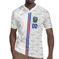 Cabo Verde Kopa di Mundu Custom Rugby Jersey Atlantic Waves White Edition