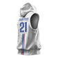 Cabo Verde Kopa di Mundu Custom Sleeveless Hoodie Atlantic Waves White Edition