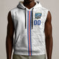 Cabo Verde Kopa di Mundu Custom Sleeveless Hoodie Atlantic Waves White Edition