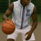 Cabo Verde Kopa di Mundu Custom Sleeveless Zip Hoodie Atlantic Waves White Edition