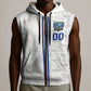 Cabo Verde Kopa di Mundu Custom Sleeveless Zip Hoodie Atlantic Waves White Edition
