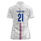 Cabo Verde Kopa di Mundu Custom Women Polo Shirt Atlantic Waves White Edition