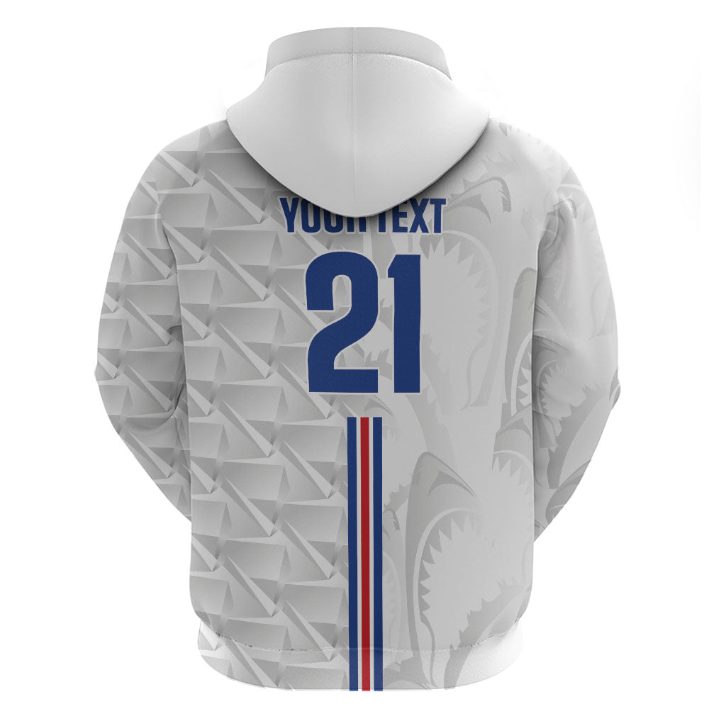 Cabo Verde Kopa di Mundu Custom Zip Hoodie Atlantic Waves White Edition