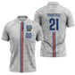 Cabo Verde Kopa di Mundu Custom Zipper Polo Shirt Atlantic Waves White Edition
