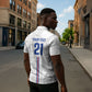 Cabo Verde Kopa di Mundu Custom Zipper Polo Shirt Atlantic Waves White Edition
