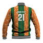 Cote d'Ivoire N'glo Wa Klo Custom Baseball Jacket Baoule Textile Edition