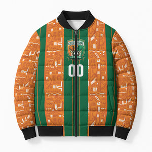 Cote d'Ivoire N'glo Wa Klo Custom Bomber Puffer Jacket Baoule Textile Edition
